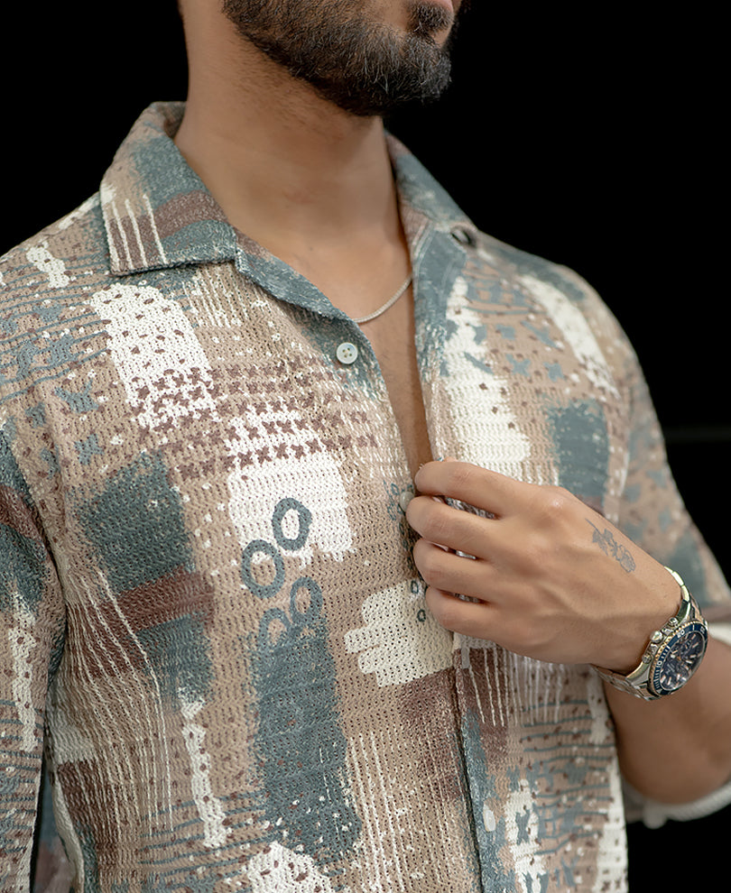 Multi Colour Printed Regular Fit Full Sleeves Shirt