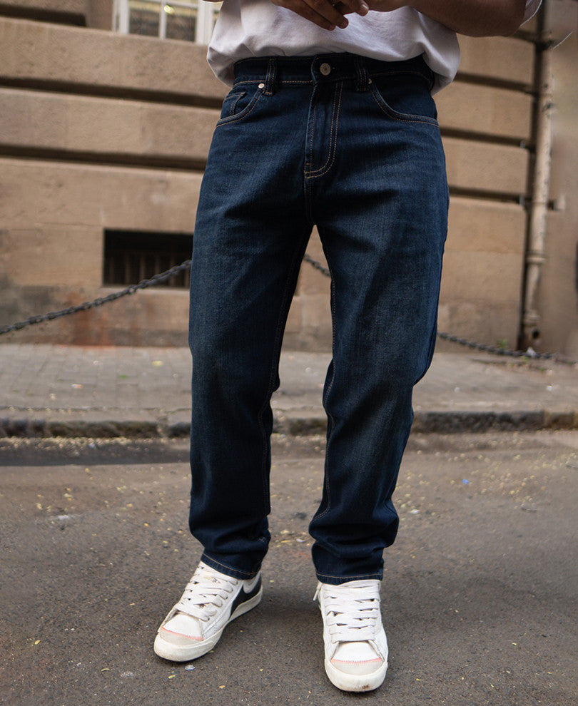 Indigo Regular Fit Basic Denim Jeans