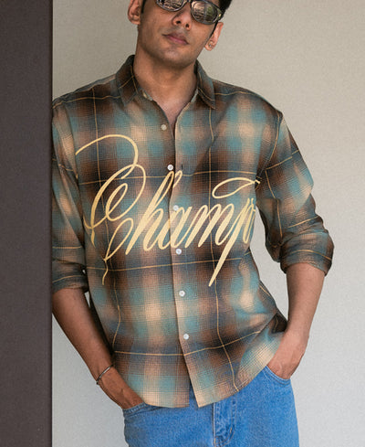 Multicolour Printed Checks Shirt