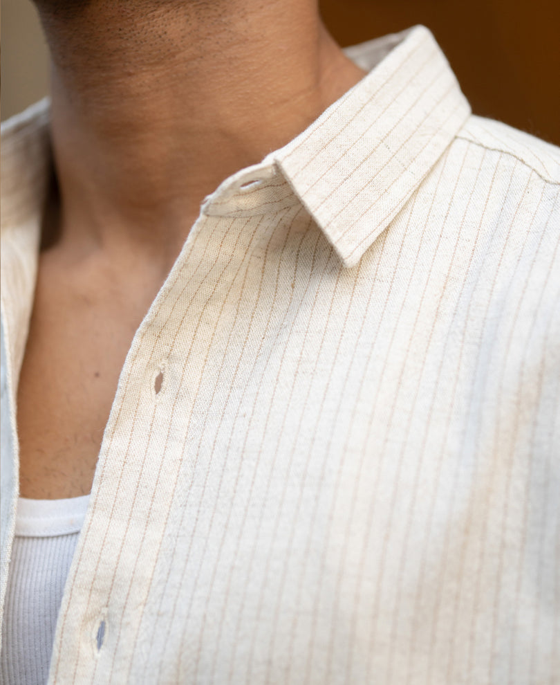Natural & Beige Pin Stripe Shirt