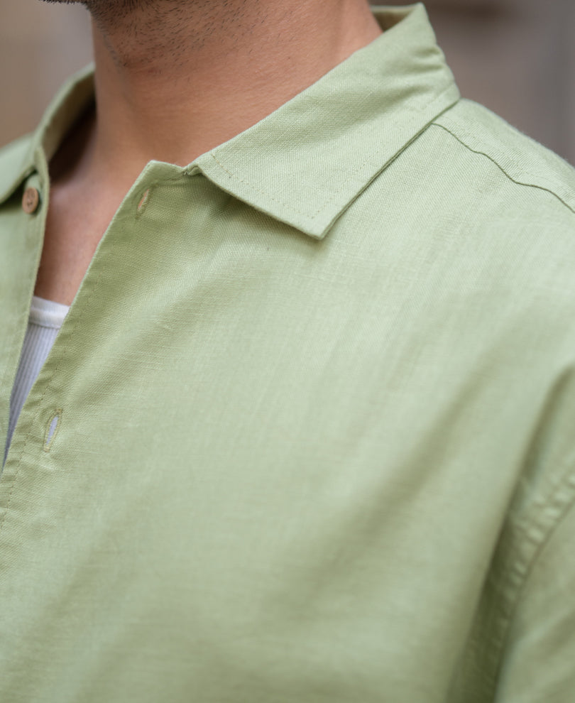 Mint Embroidered Shirt.