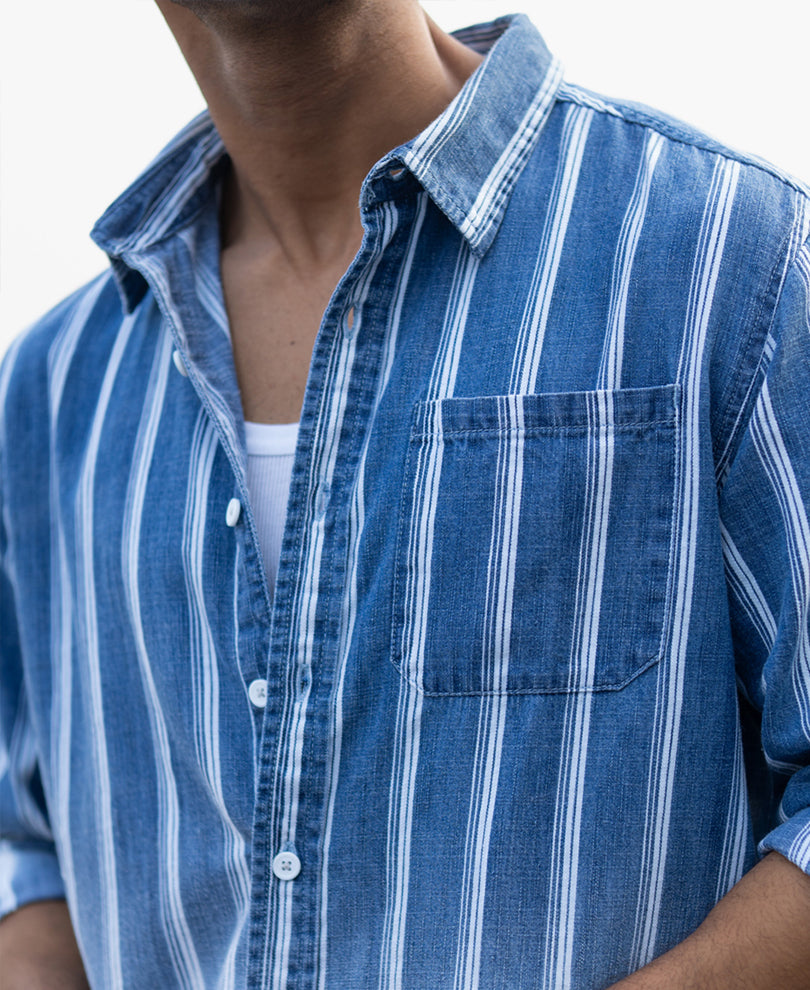 Denim Stripe Ombre Shirt