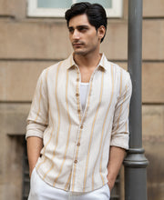 Natural Broad Striped Shirt.