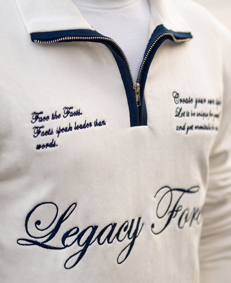 Off-White Contrast Embroidery Sweatshirt