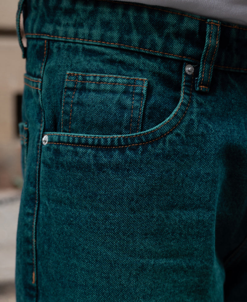 Blue Tinted Baggy Fit Jeans.