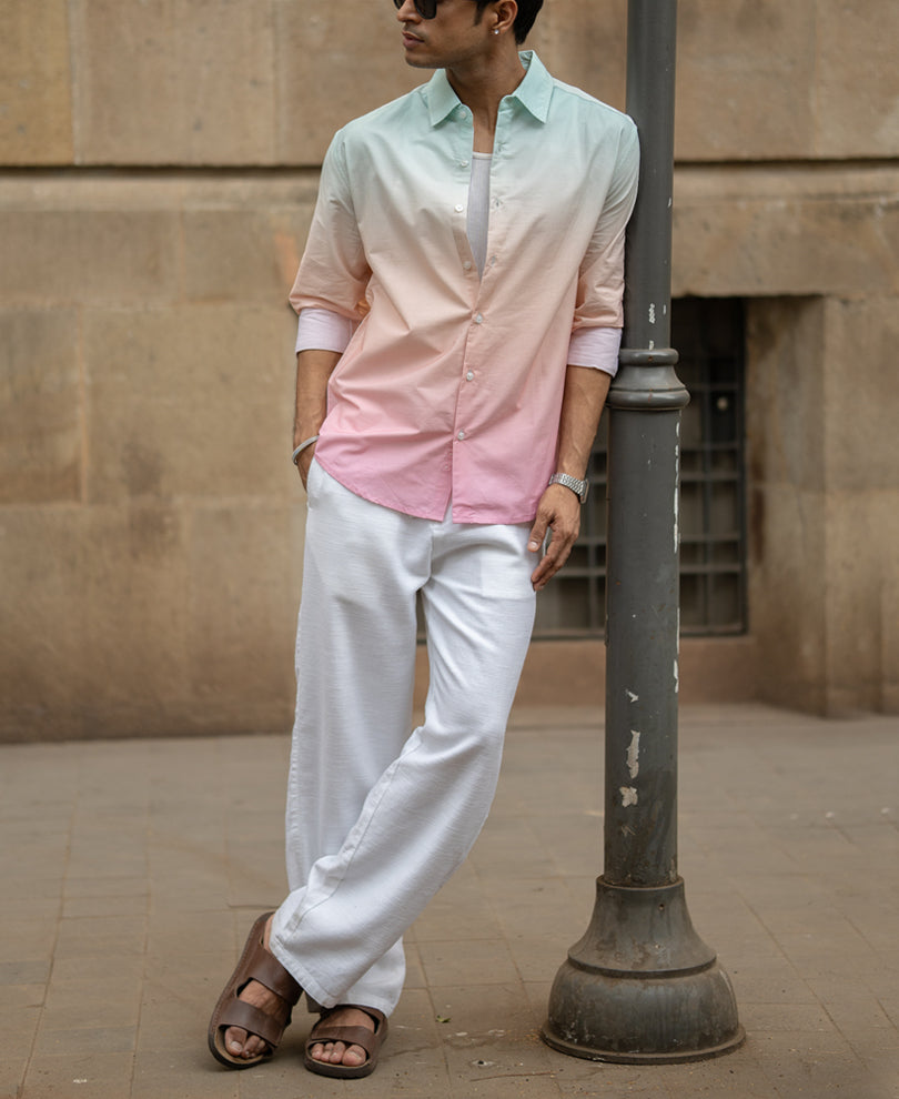 Green & Pink Ombre Shirt.