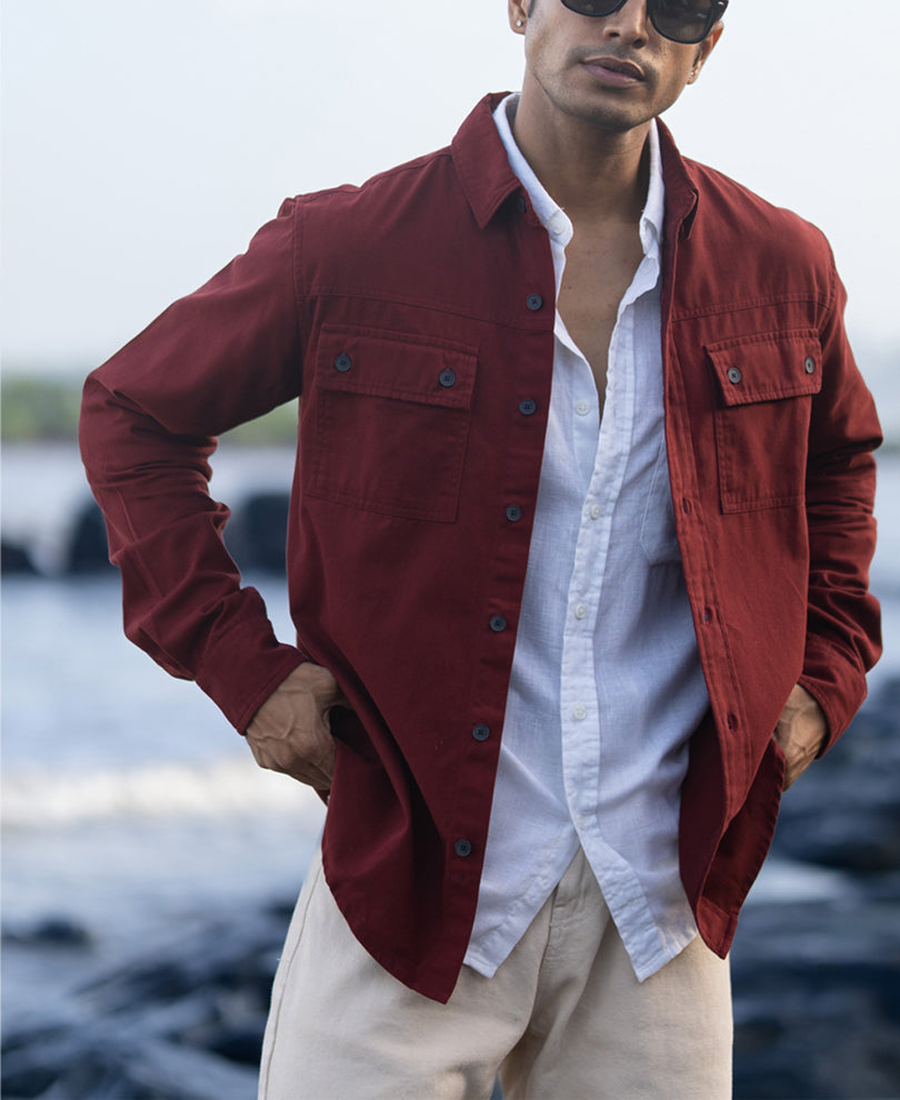 Brick Structure Cargo Overshirt