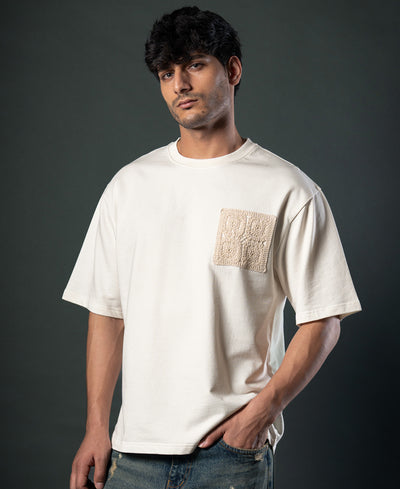 Off White Crochet Patch T-Shirt