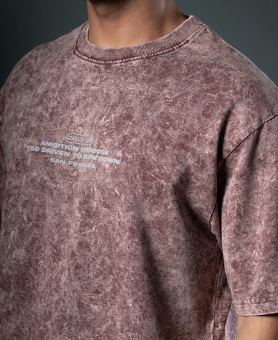 Brown Washed Graphic T-Shirt