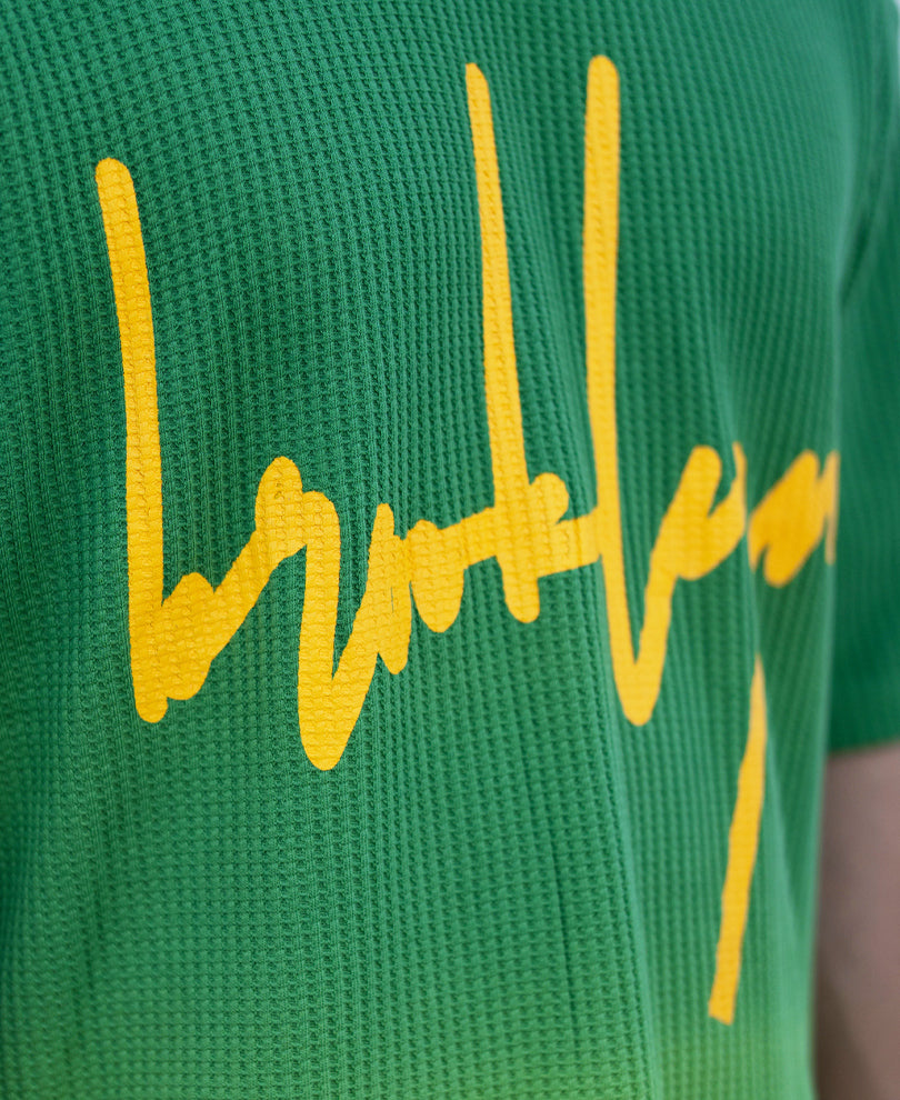 Green Structured Ombre T-Shirt.