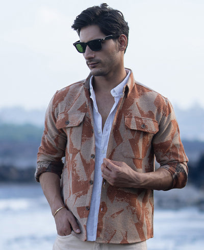Ochre Jacquard Overshirt