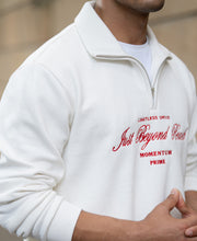 Off White Embroidered Fleece Sweatshirt