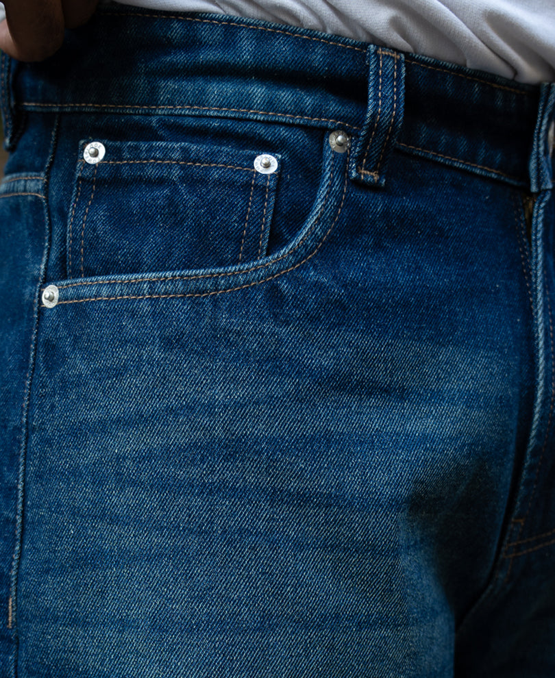 Dark Blue Tinted Baggy Jeans