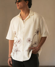Off White Knit Embroidery Shirt