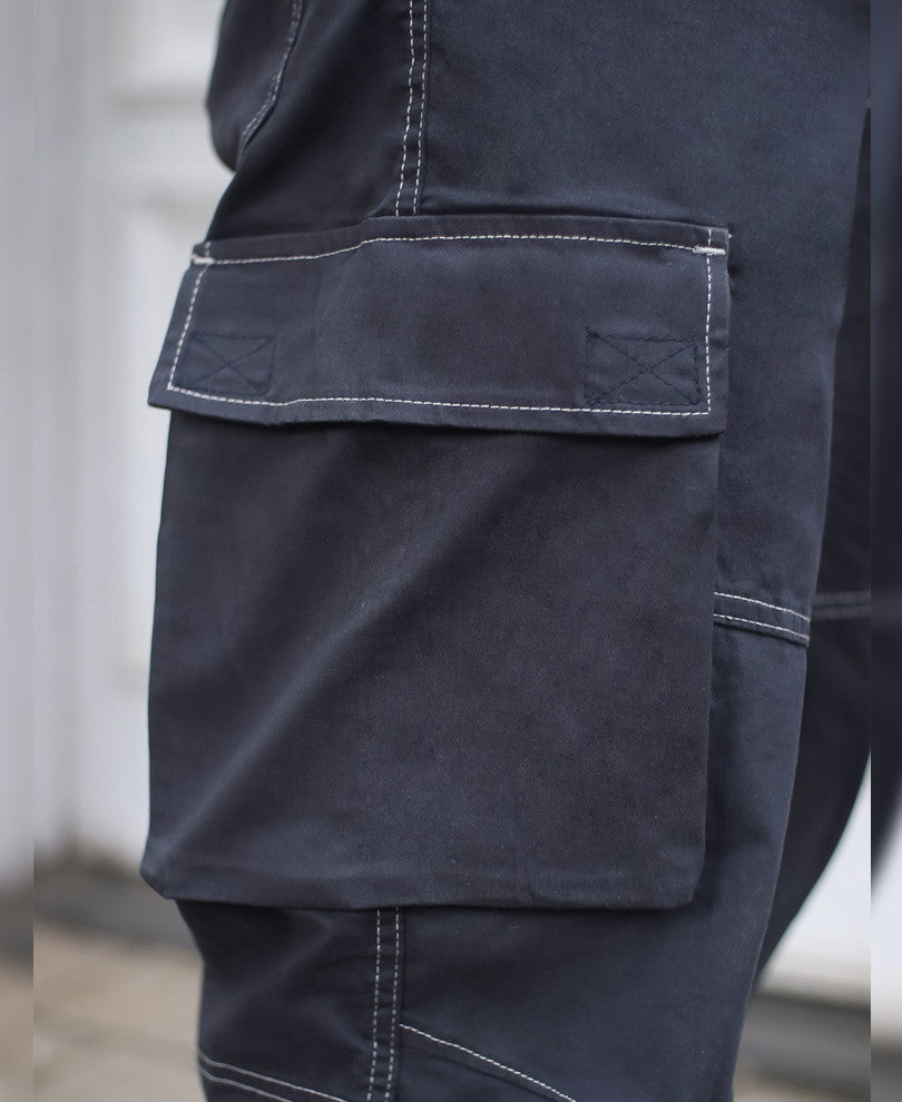 Charcoal Grey Baggy Double Pocket Cargo Pant