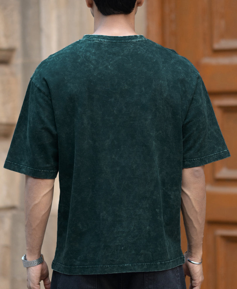 Forest Green Washed Oversize T-Shirt