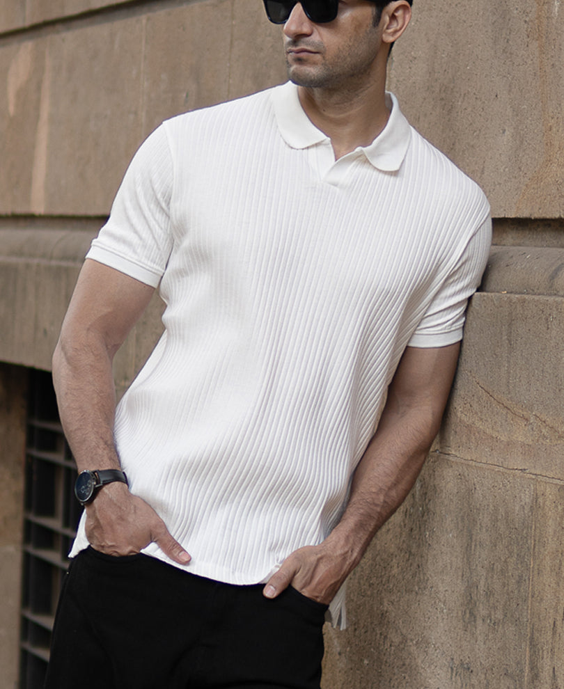 White Rib T-Shirt