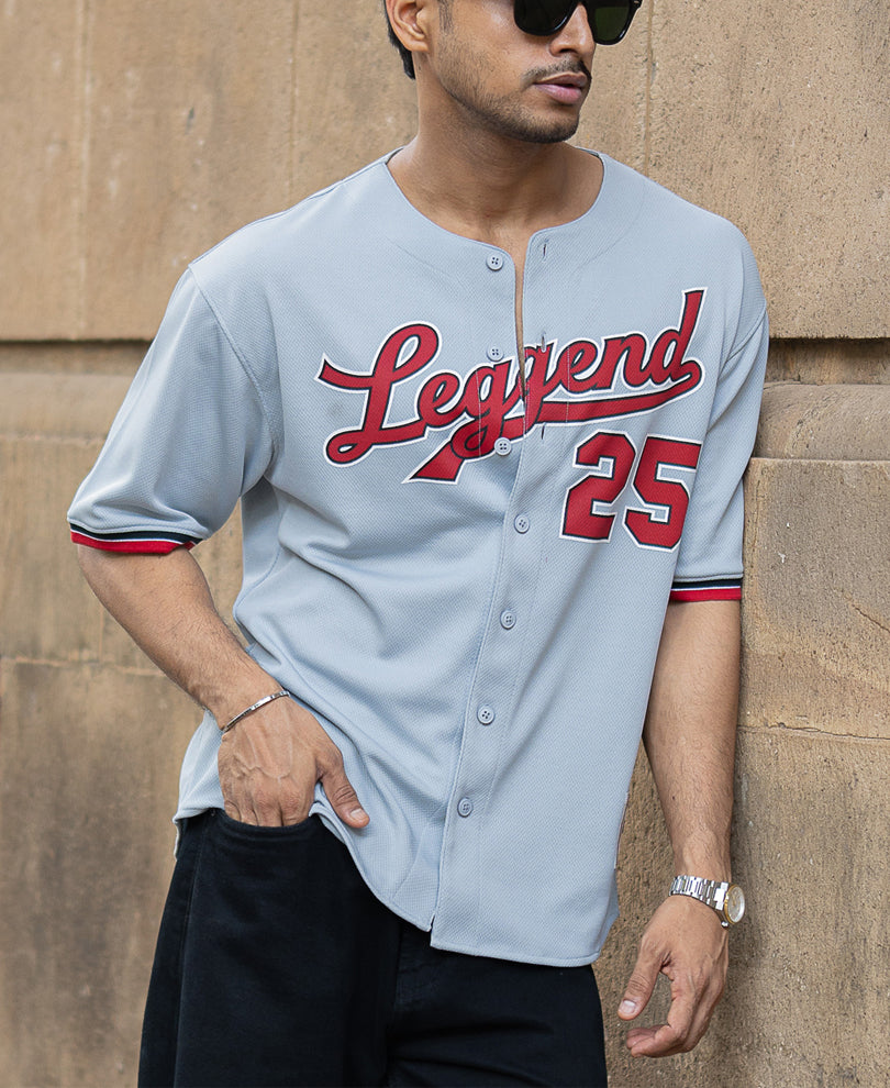 Grey Printed Jersey Shirt