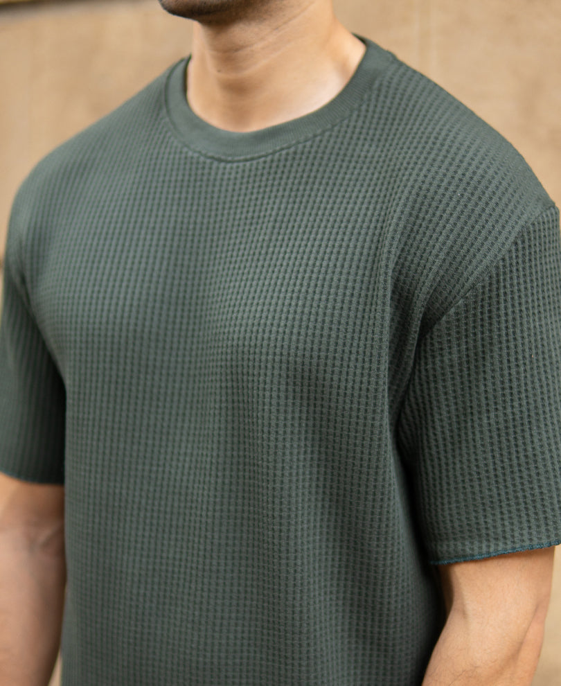 Olive Structured T-Shirt