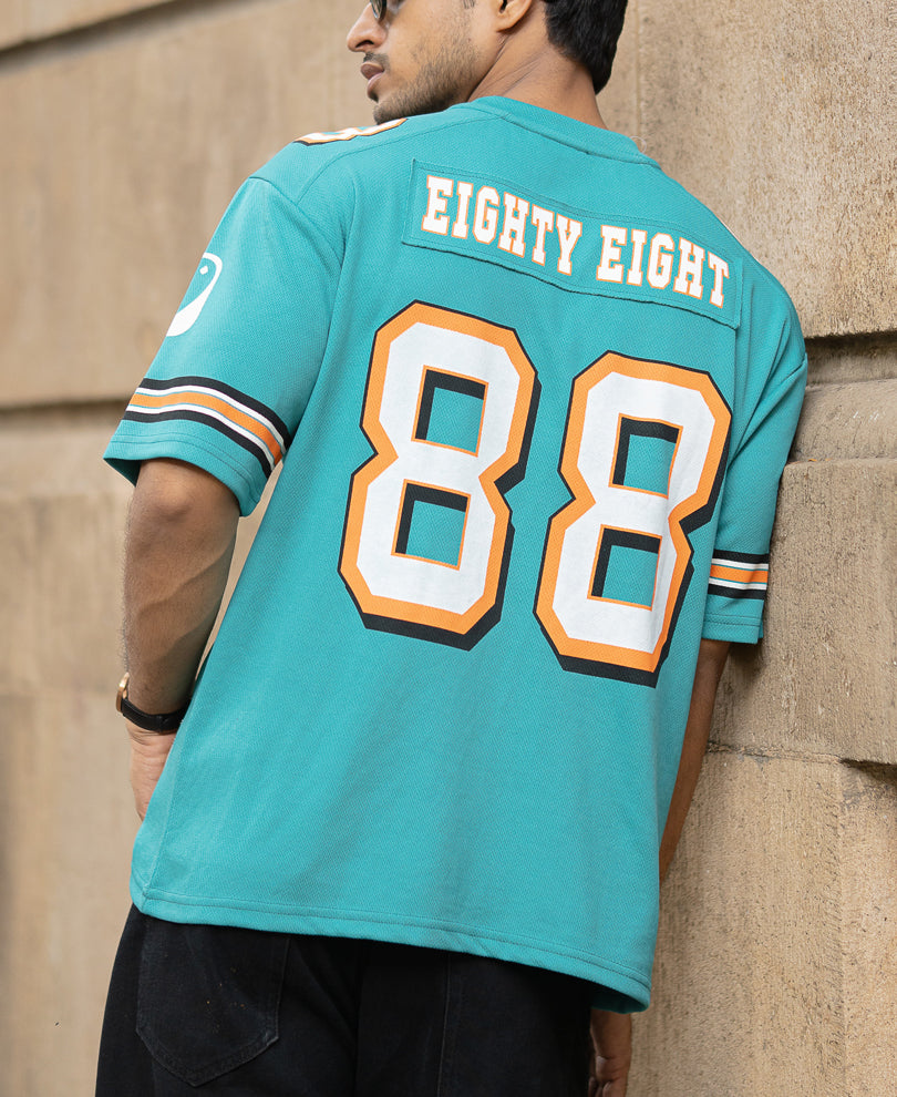 Sea Green Printed Jersey T-Shirt