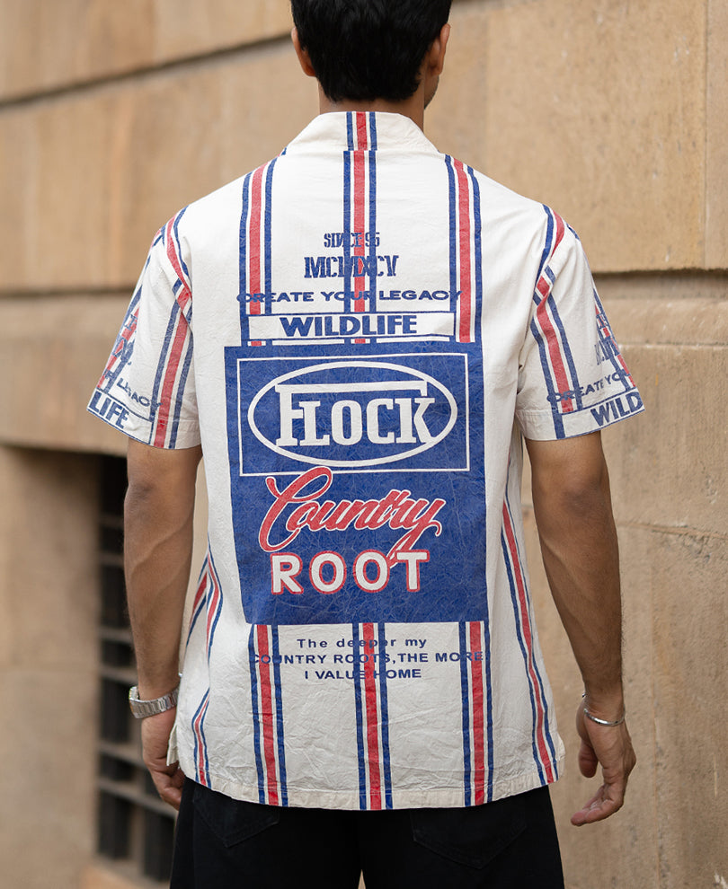 Washed Stripe Print Shirt