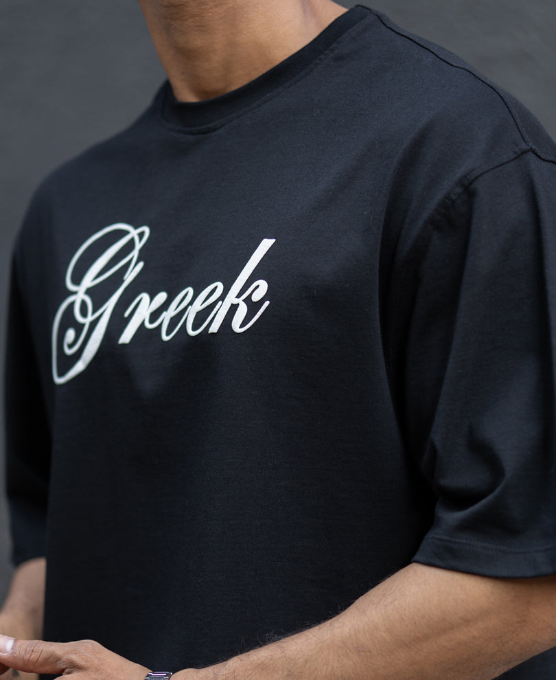 Black Greek Graphic T-Shirt