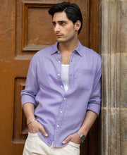 Lavender Linen Blend Shirt