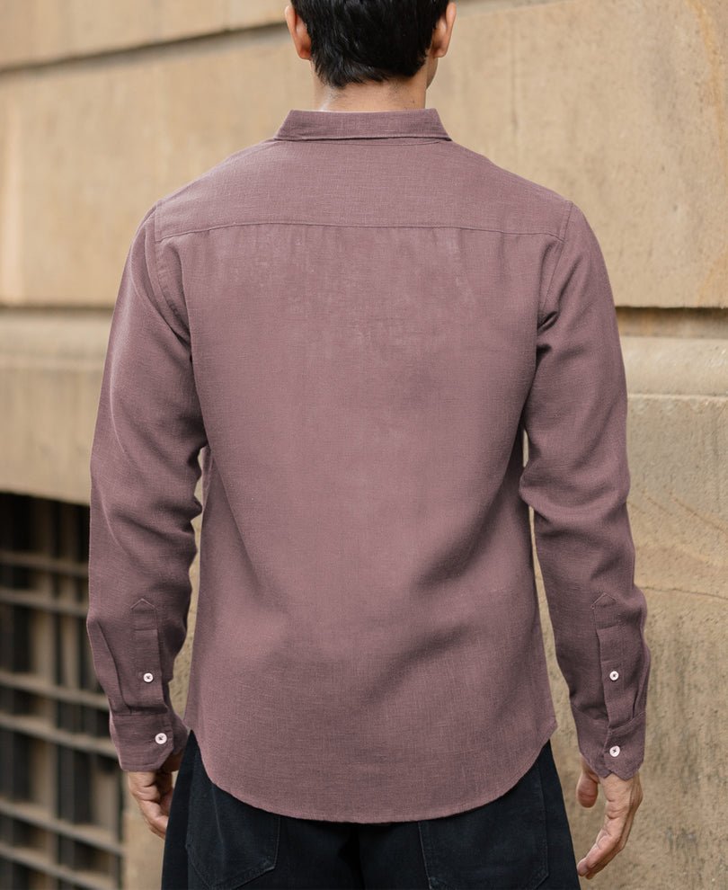 Twilight Mauve Linen Shirt