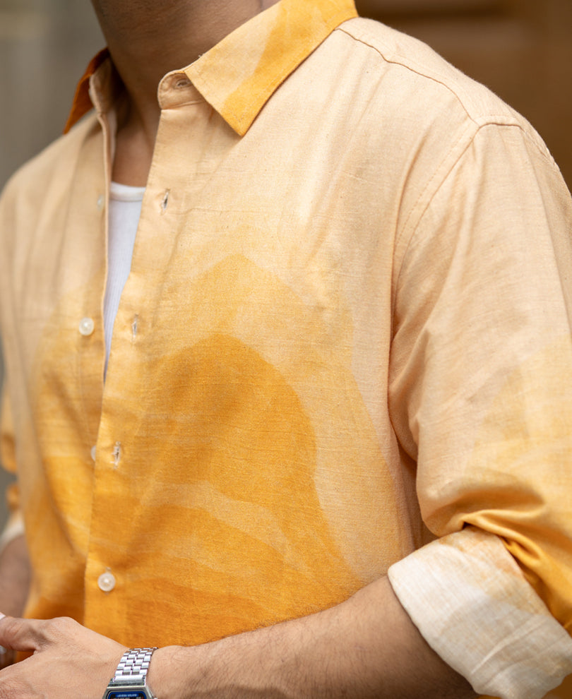 Abstract Mountain Print Shirt.