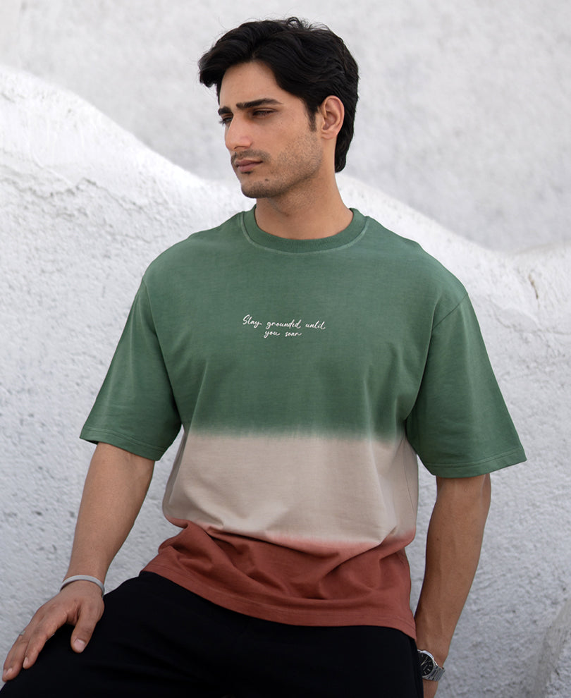 Green & Brown Ombre T-Shirt