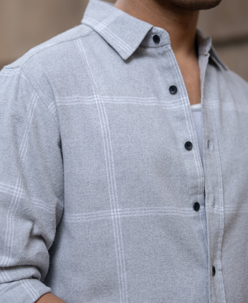 Grey Checks Shirt.