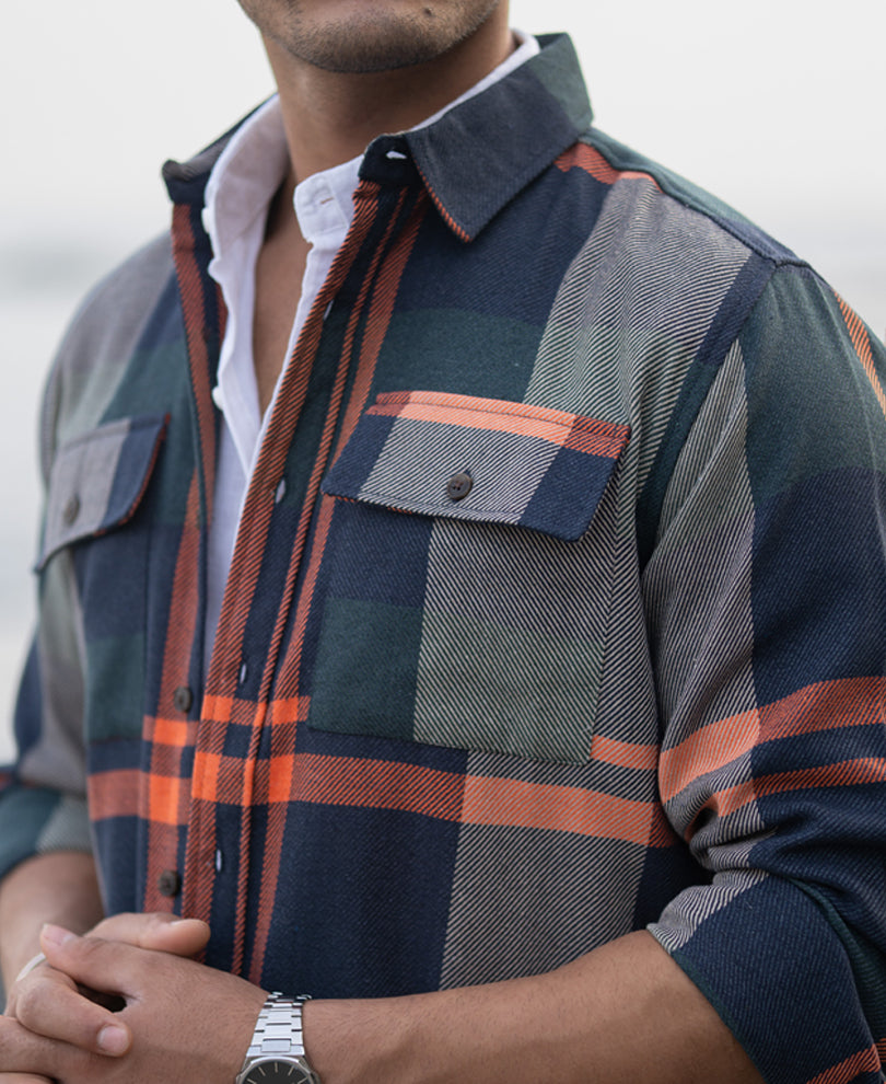 Multicolour Structure Checked Shirt