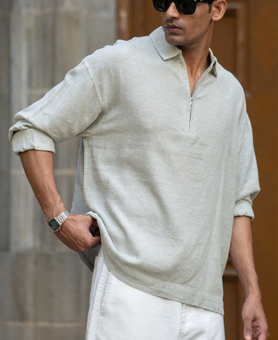 Pista Grey Lightweight Collar Shirt