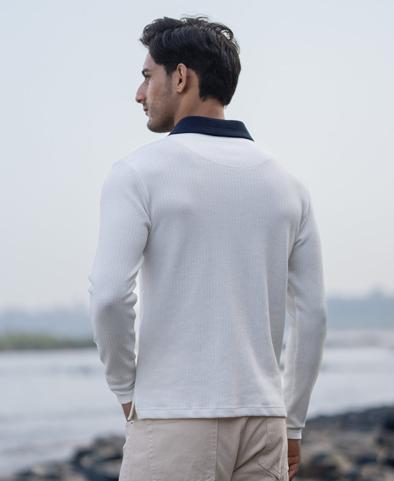 Off-White Drawstring Polo T-Shirt