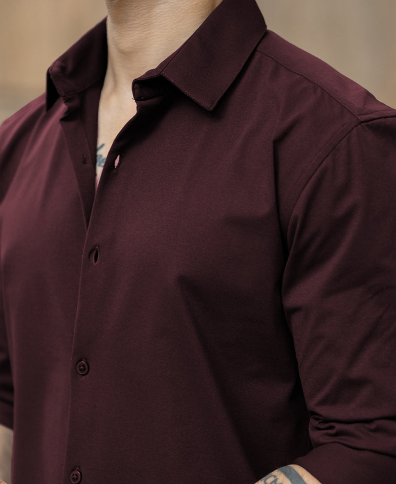 Wine Stretch Shirt.
