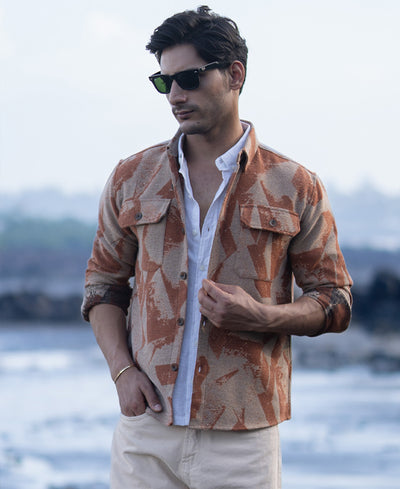 Ochre Jacquard Overshirt