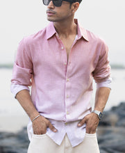 Dusty Pink Lightweight Ombre Shirt.