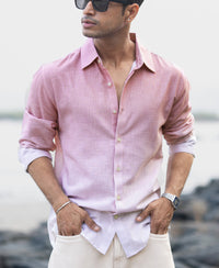 Dusty Pink Lightweight Ombre Shirt