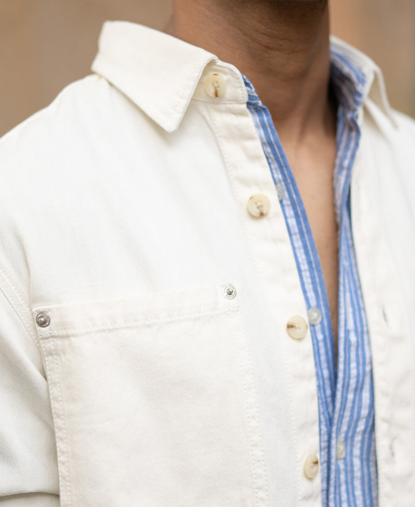 Off-White Structured Shirt With Pockets