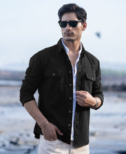 Black Denim Overshirt