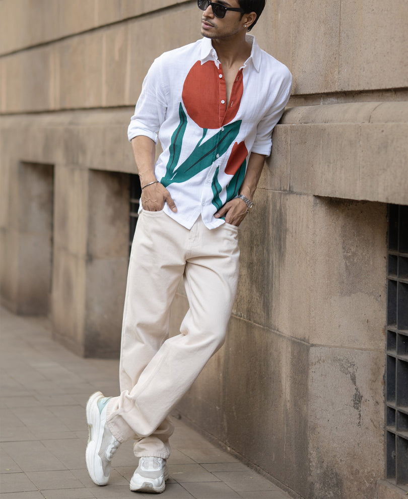 Tulip Print Lightweight Shirt