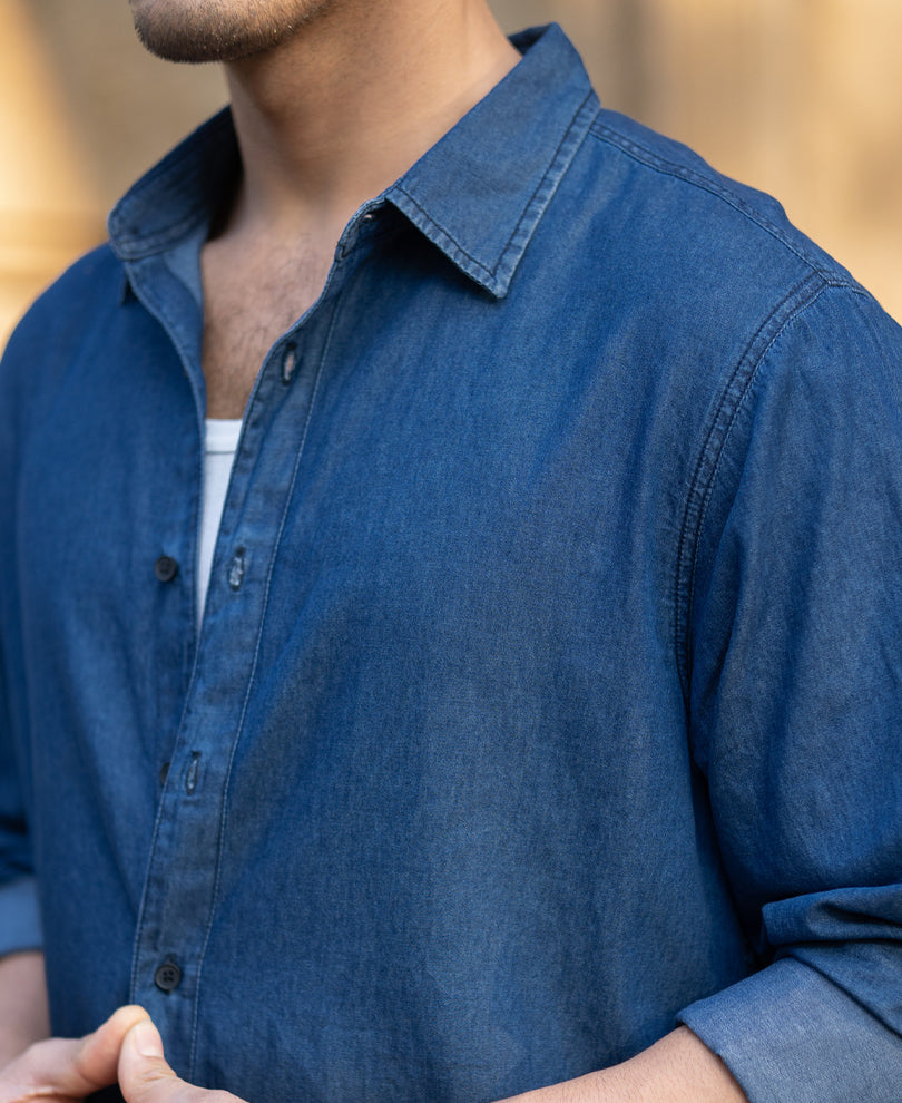 Indigo Ombre Lightweight Shirt.