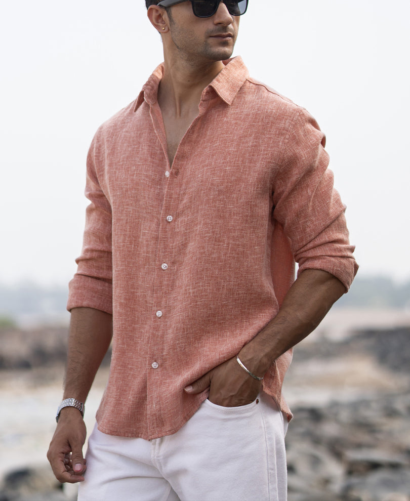 Peach Structured Shirt