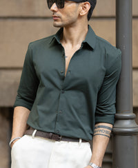 Bottle Green Stretch Shirt