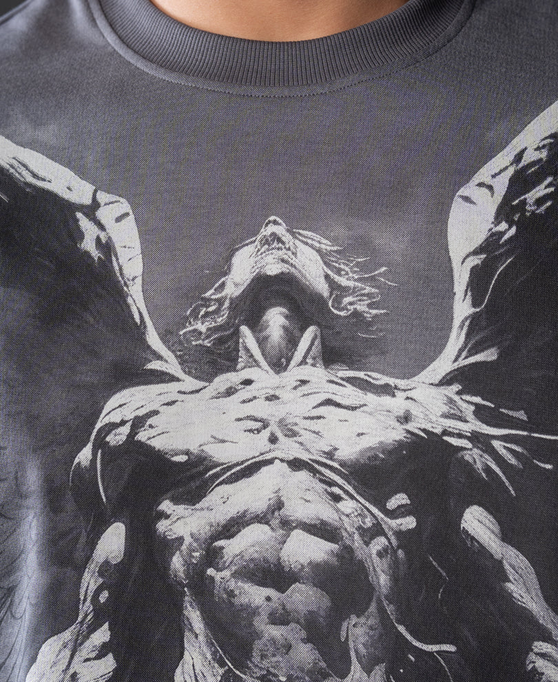 Grey Angel Grunge T-Shirt