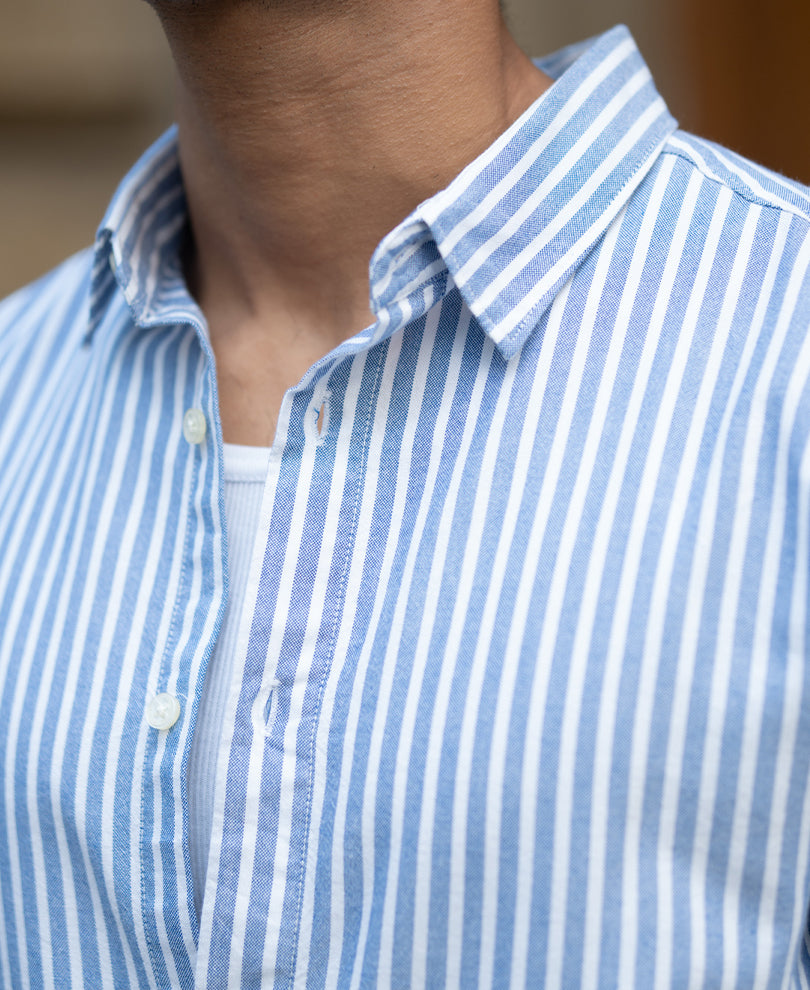 Blue Oxford Stripe Shirt