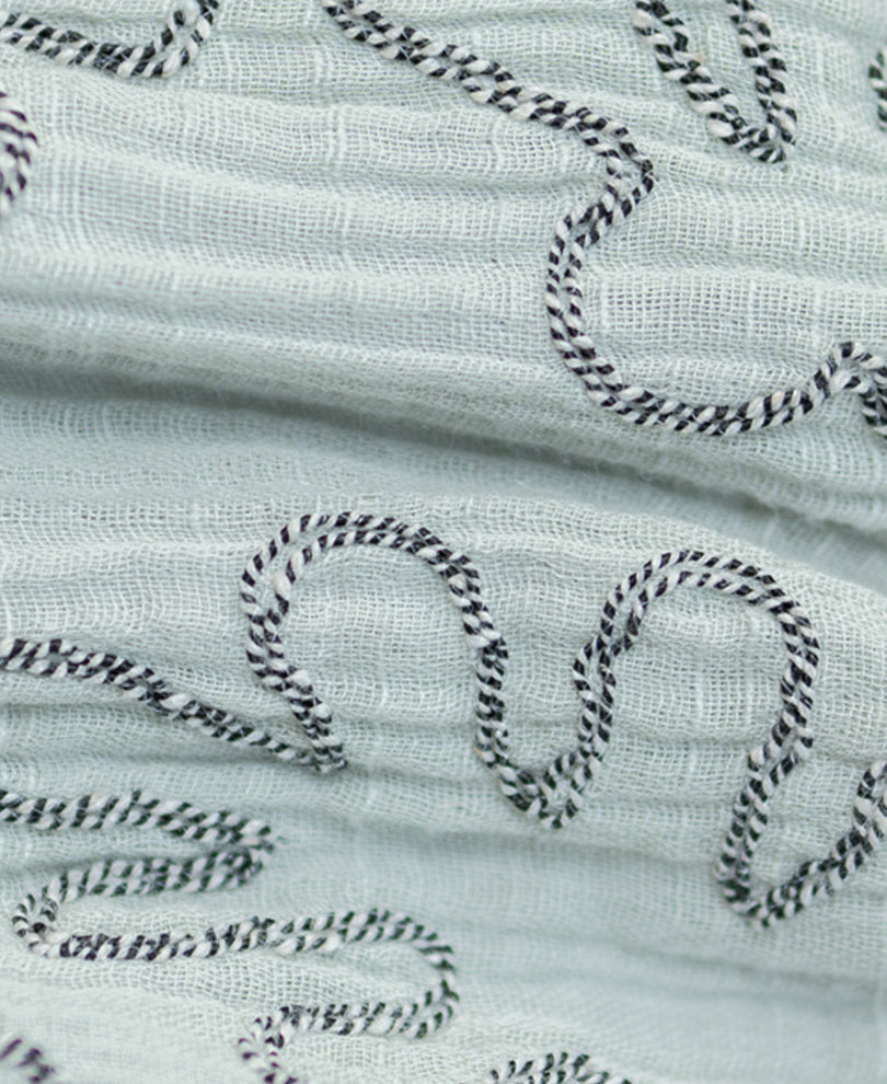 Sage Green Embroidered Shirt.