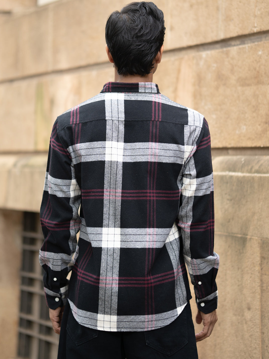 Black Checks Button Down Shirt