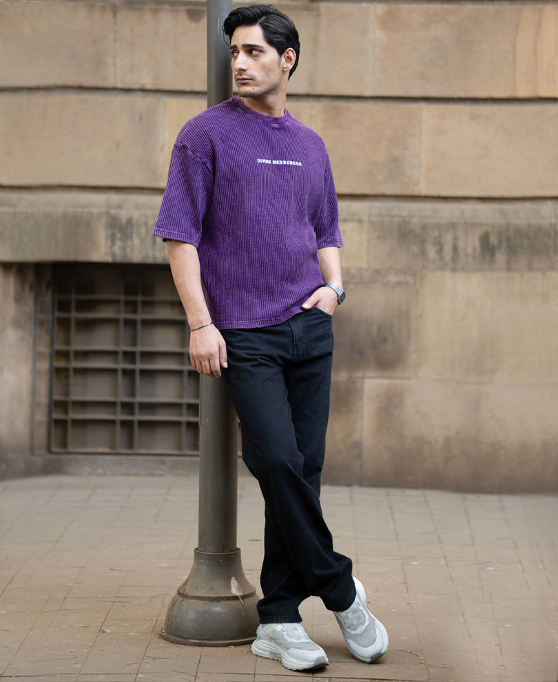 Purple Washed Graphic T-Shirt.