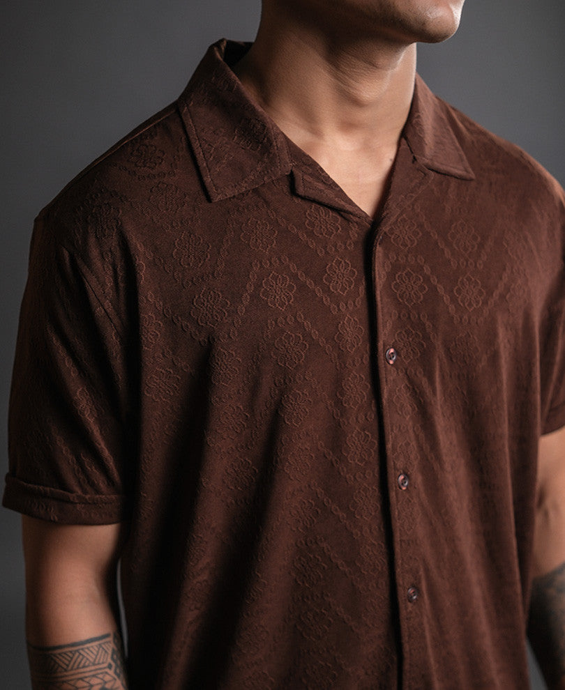 Dark Brown Half Sleeves Shirt